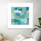 Teal Geo Metric by Silvia Vassileva on GIANT ART - green abstract