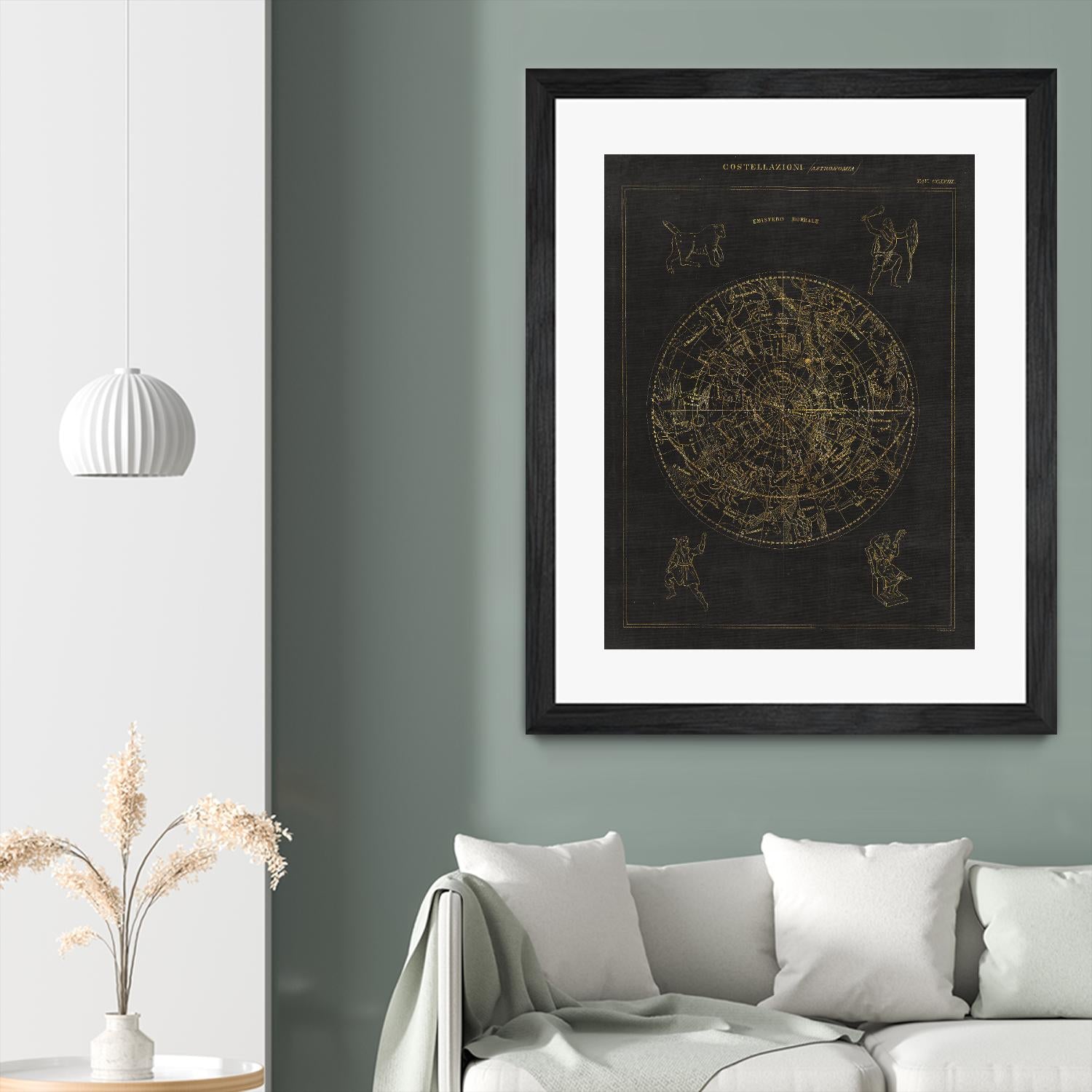 Collage Cactus IV on Graph Paper by Portfolio on GIANT ART - grey maps