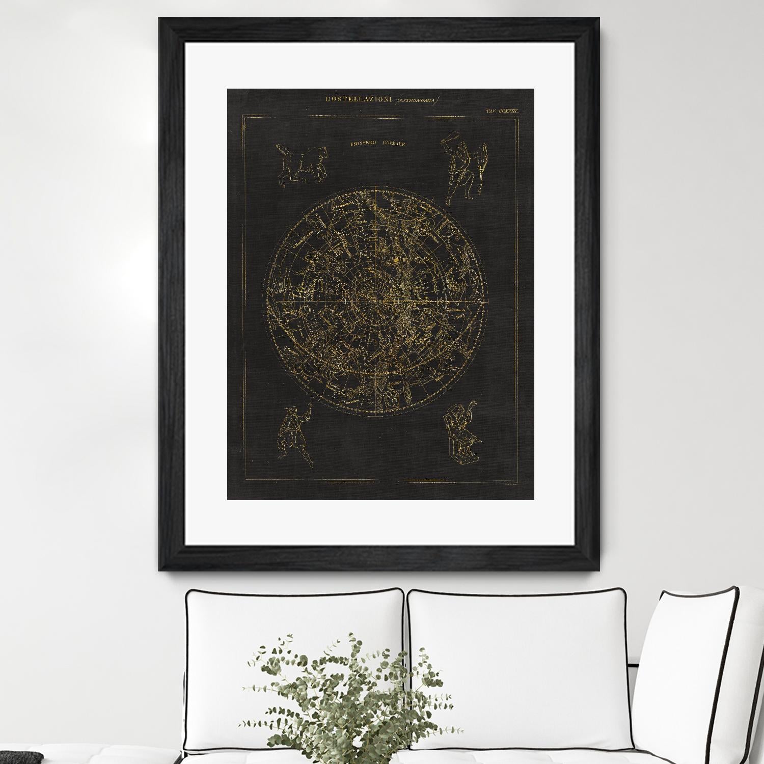 Collage Cactus IV on Graph Paper by Portfolio on GIANT ART - grey maps