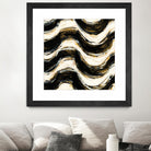 Black and Gold Geometric V Crop by Shirley Novak on GIANT ART - beige abstract