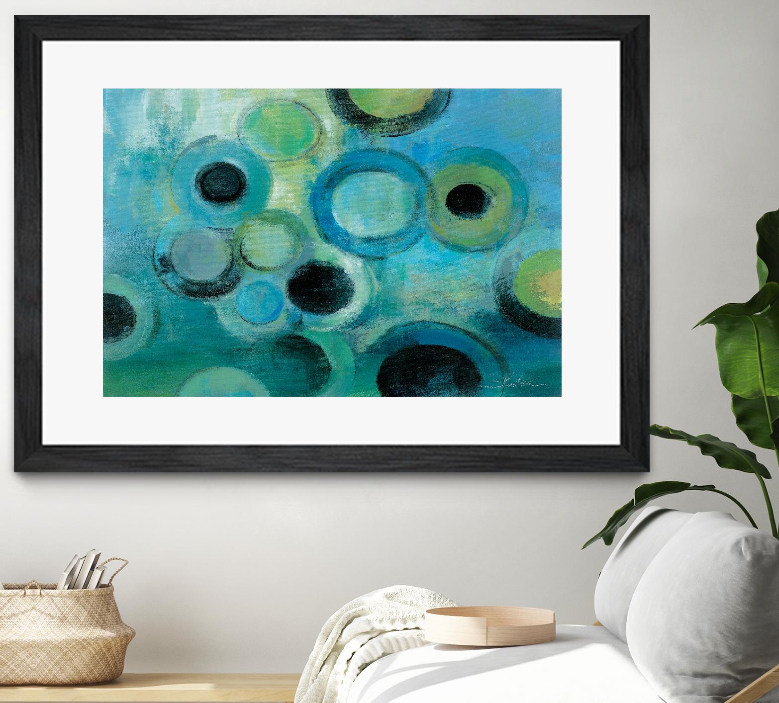 Pebbles on the Beach by Silvia Vassileva on GIANT ART - green abstract