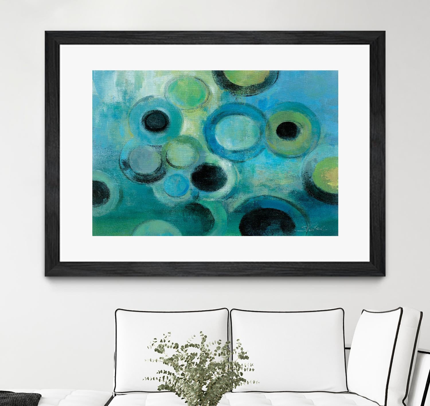 Pebbles on the Beach by Silvia Vassileva on GIANT ART - green abstract