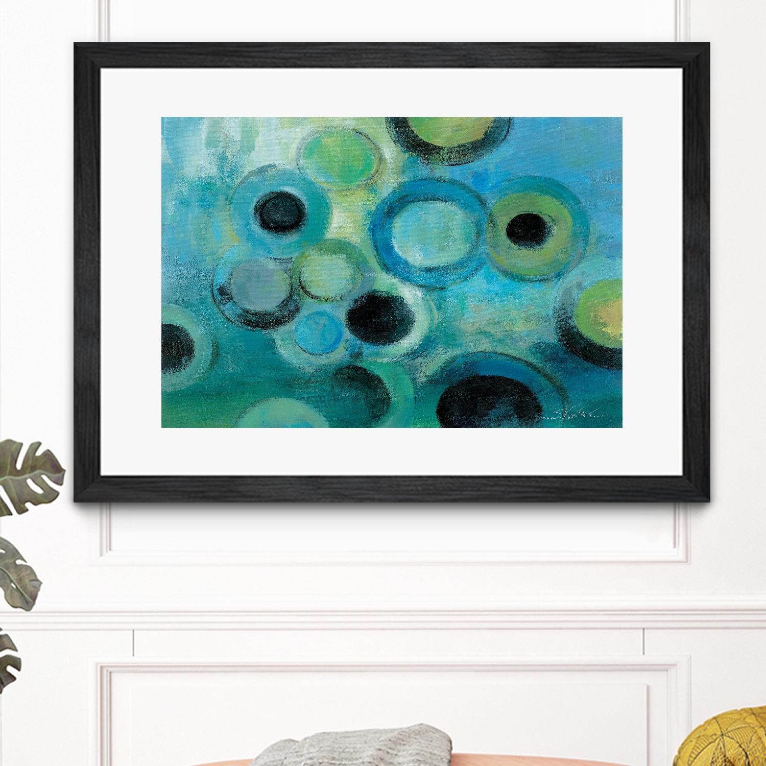 Pebbles on the Beach by Silvia Vassileva on GIANT ART - green abstract