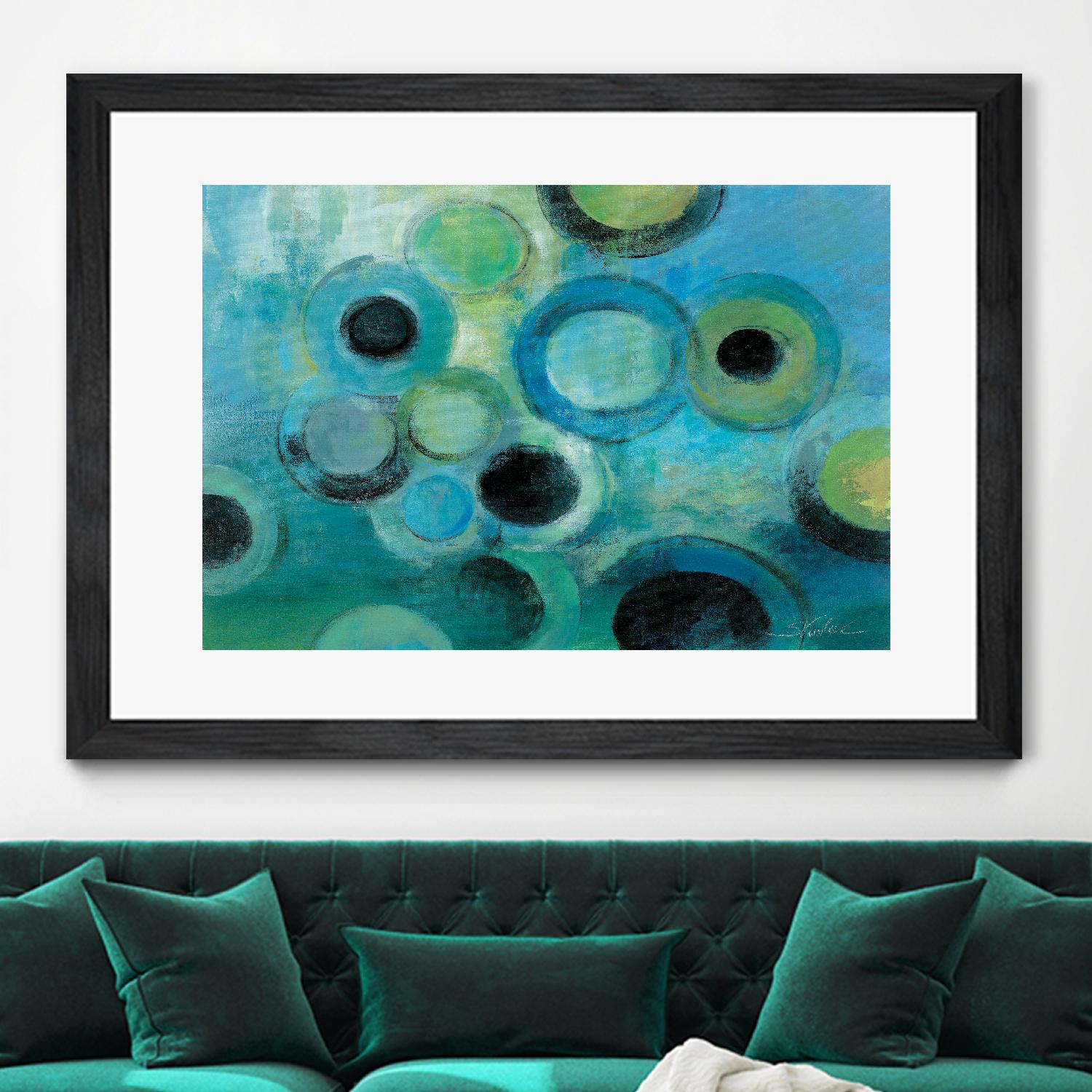 Pebbles on the Beach by Silvia Vassileva on GIANT ART - green abstract