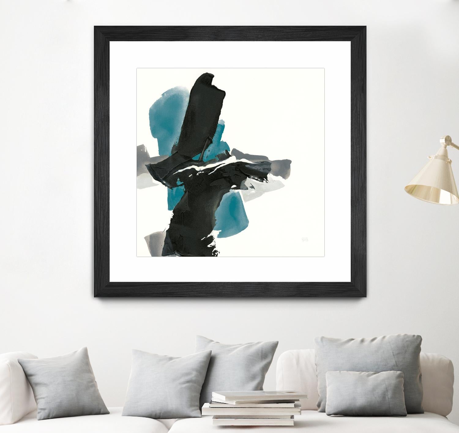 Black and Teal IV by Chris Paschke on GIANT ART - multi abstract abstract