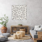 Winter Caravan Tile IV by Kathrine Lovell on GIANT ART - multi abstract cream