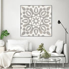 Winter Caravan Tile IV by Kathrine Lovell on GIANT ART - multi abstract cream