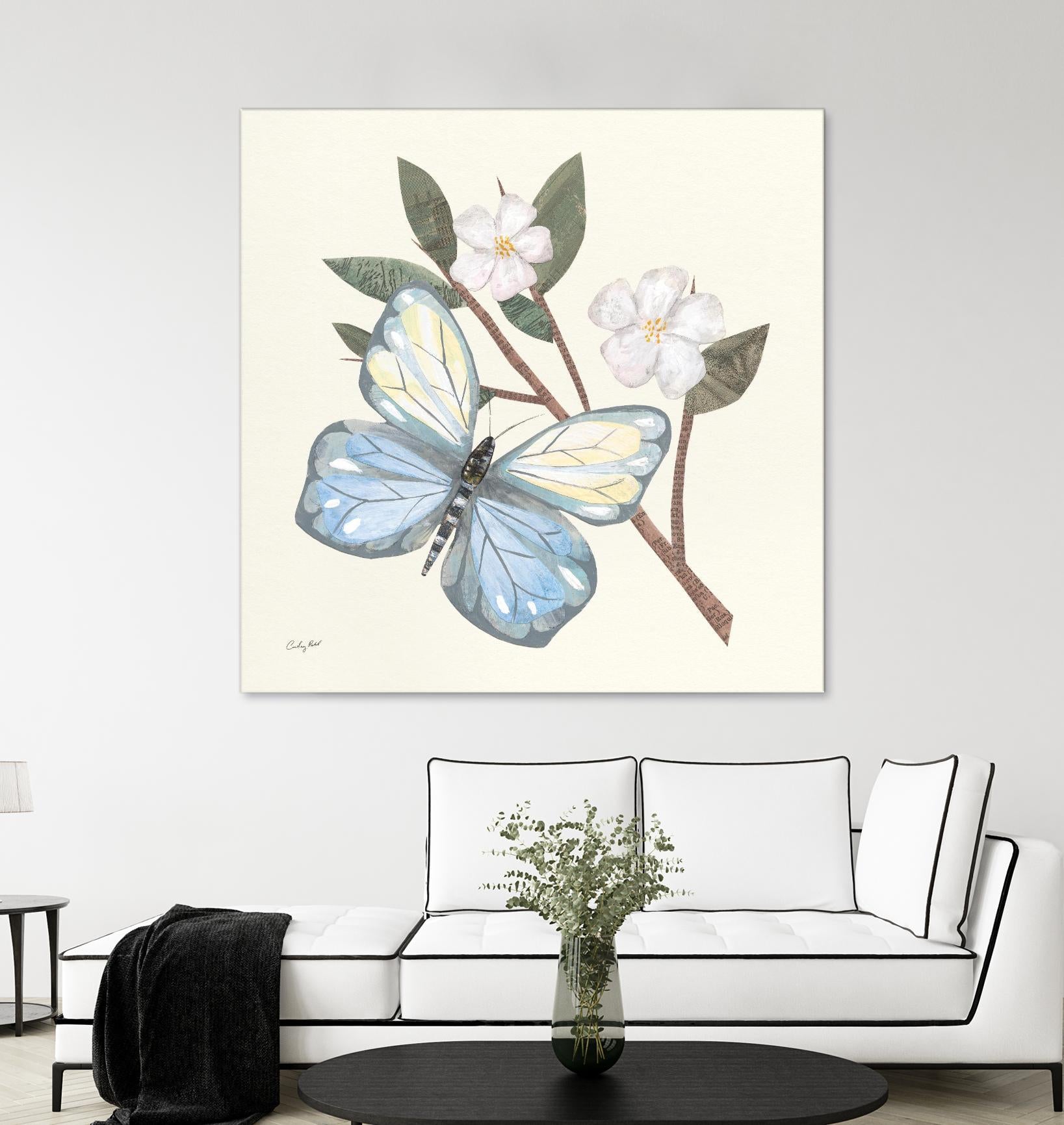 In the Garden Butterfly by Courtney Prahl on GIANT ART - animals black