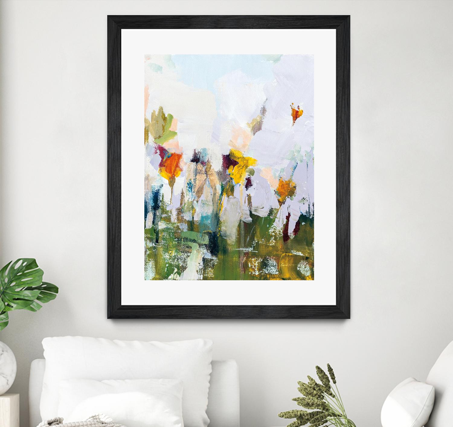 Spontaneous Summer I by Pamela Munger on GIANT ART - orange flowers floral