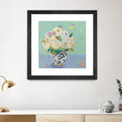Kristens Peonies by Kellie Day on GIANT ART - florals aqua