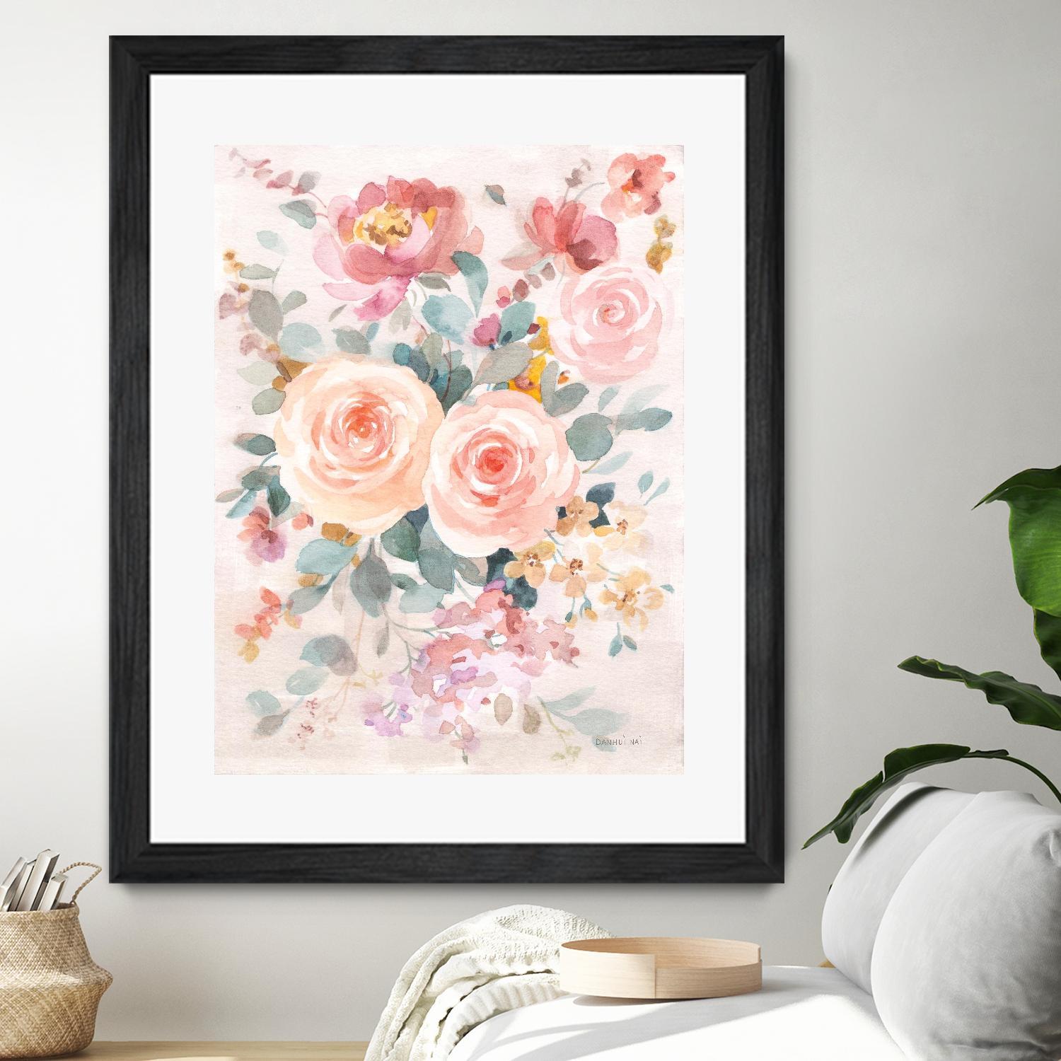 September Blooming II by Danhui Nai on GIANT ART - orange flowers peonies
