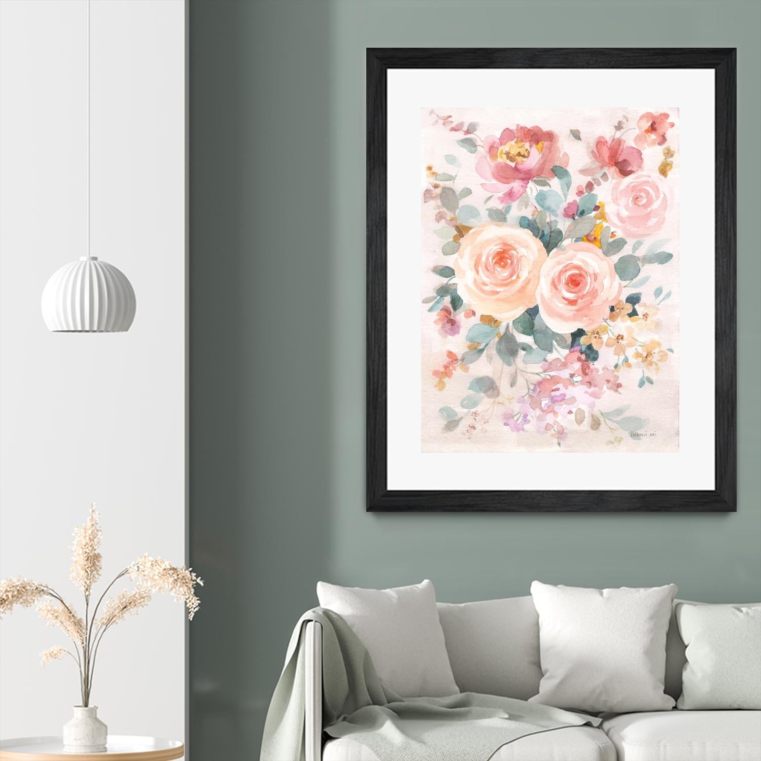 September Blooming II by Danhui Nai on GIANT ART - orange flowers peonies
