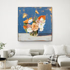Peach and White Bouquet by Pamela Munger on GIANT ART - abstract abstract