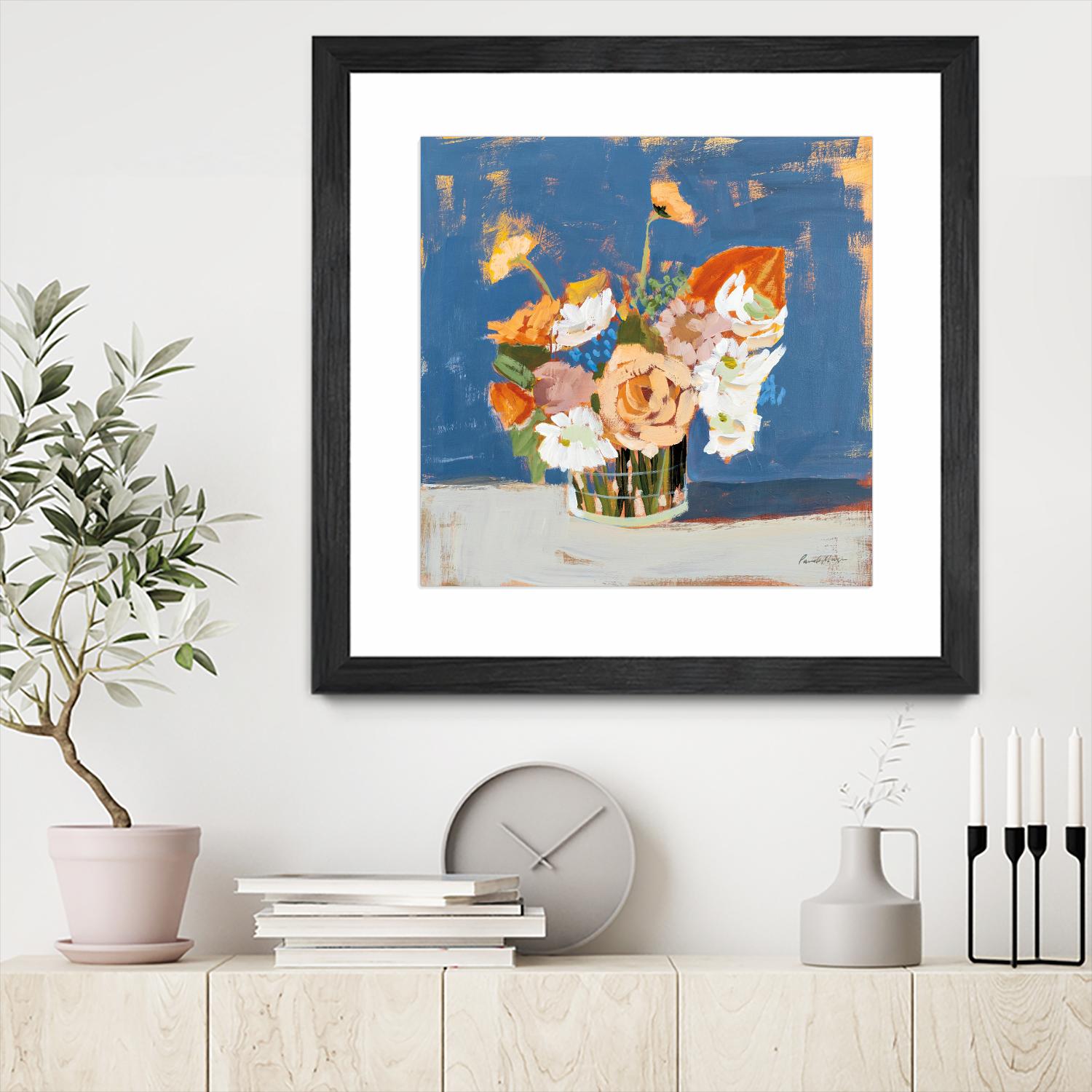 Peach and White Bouquet by Pamela Munger on GIANT ART - abstract abstract
