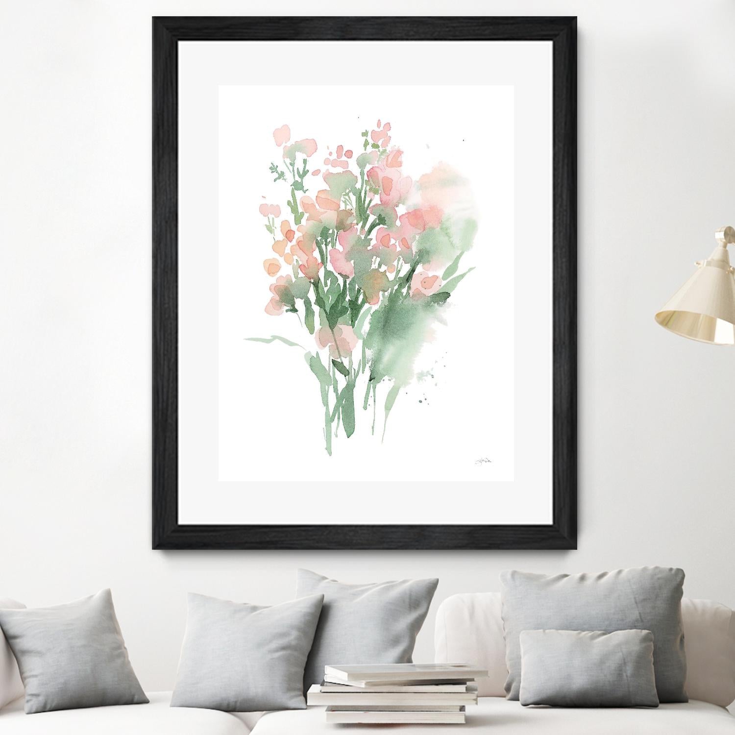 Vibrant Blooms II by Katrina Pete on GIANT ART - pink flowers floral