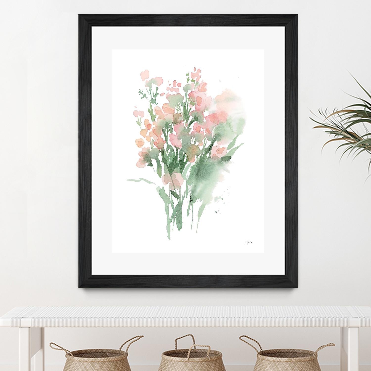 Vibrant Blooms II by Katrina Pete on GIANT ART - pink flowers floral