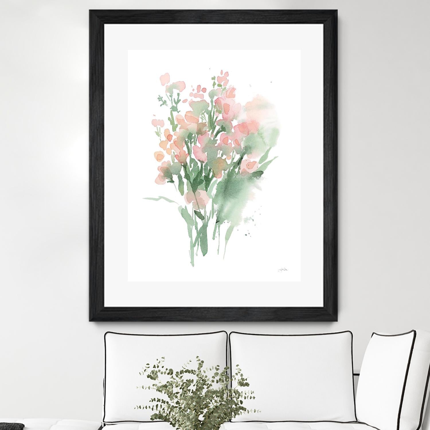 Vibrant Blooms II by Katrina Pete on GIANT ART - pink flowers floral