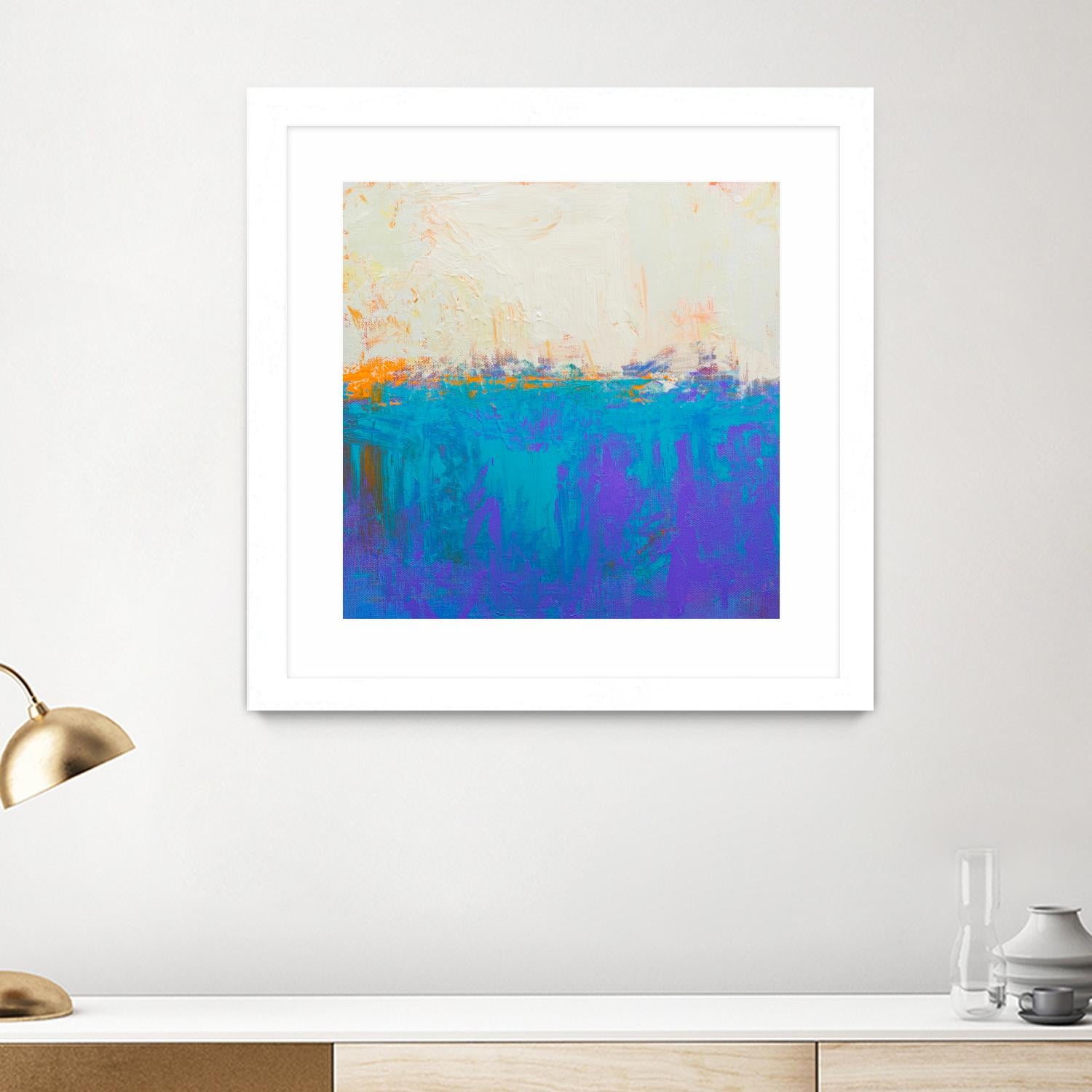 Orange Spark by Don Bishop on GIANT ART - beige abstract
