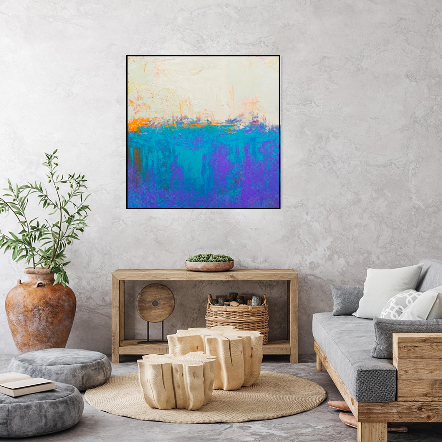 Orange Spark by Don Bishop on GIANT ART - beige abstract