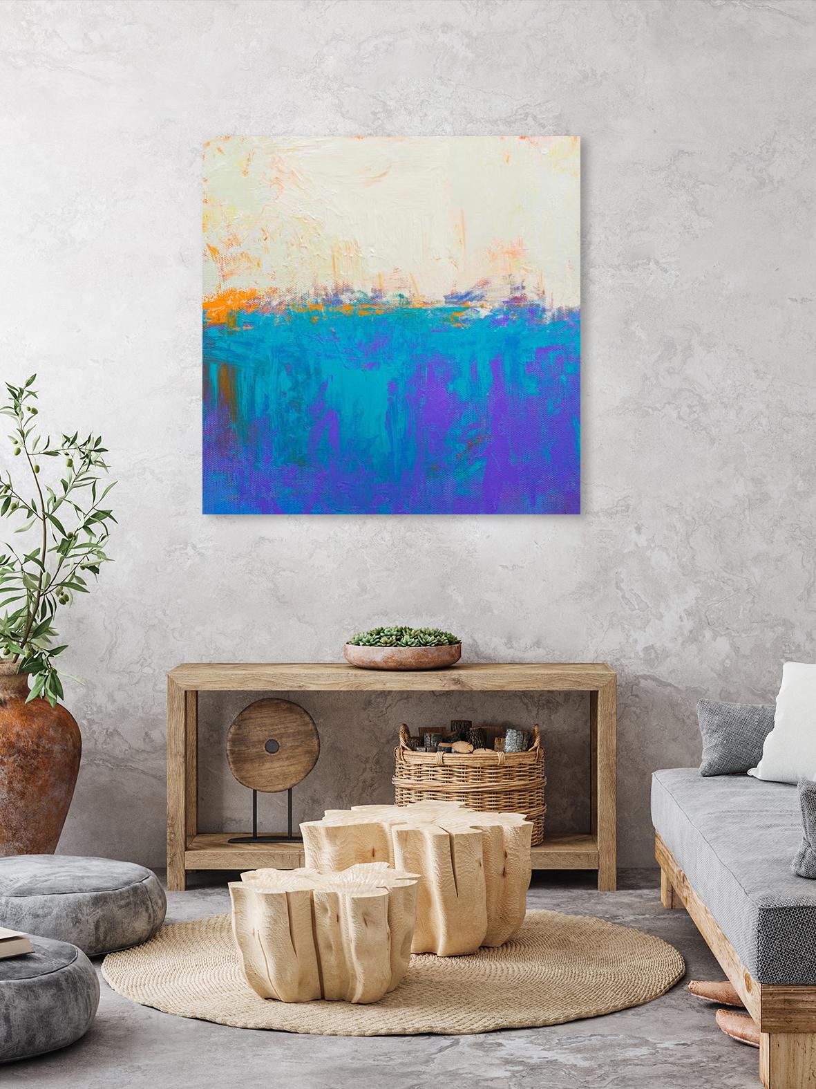 Orange Spark by Don Bishop on GIANT ART - beige abstract