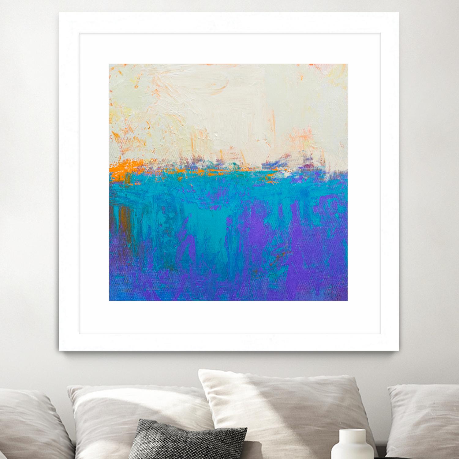 Orange Spark by Don Bishop on GIANT ART - beige abstract