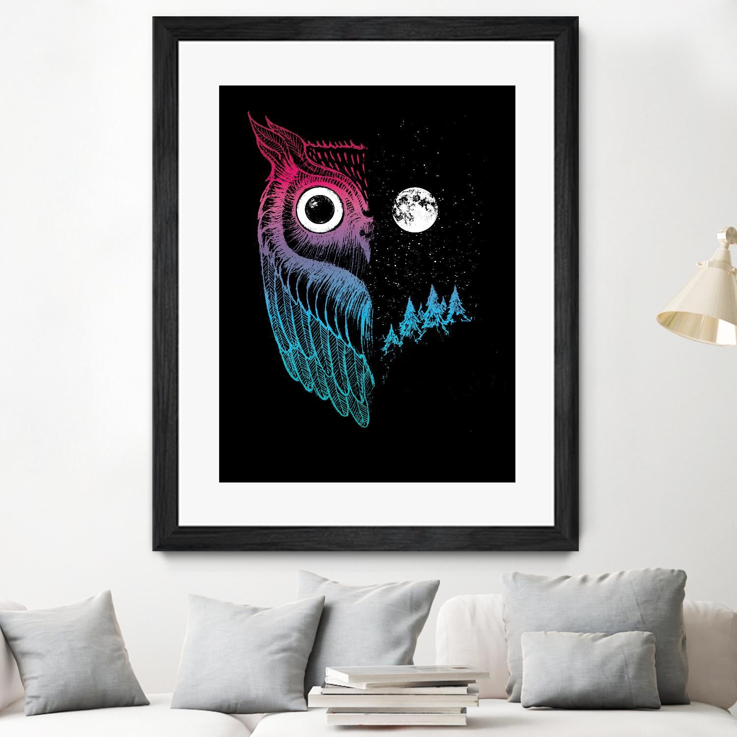 Night Owl by Michael Buxton on GIANT ART - multicolor urban/pop surrealism; contemporary; animals