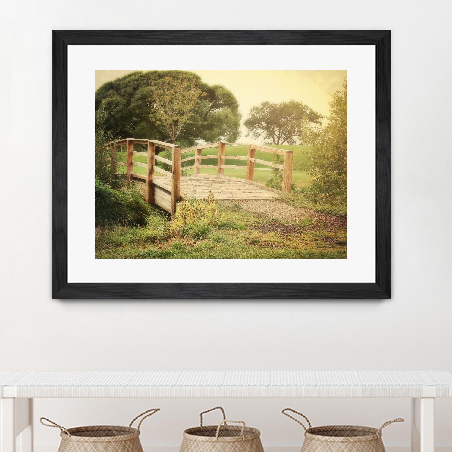 Sunday Stroll by Sylvia Coomes on GIANT ART - beige landscape