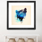 Alone as a Wolf by Robert Farkas on GIANT ART - blue animals
