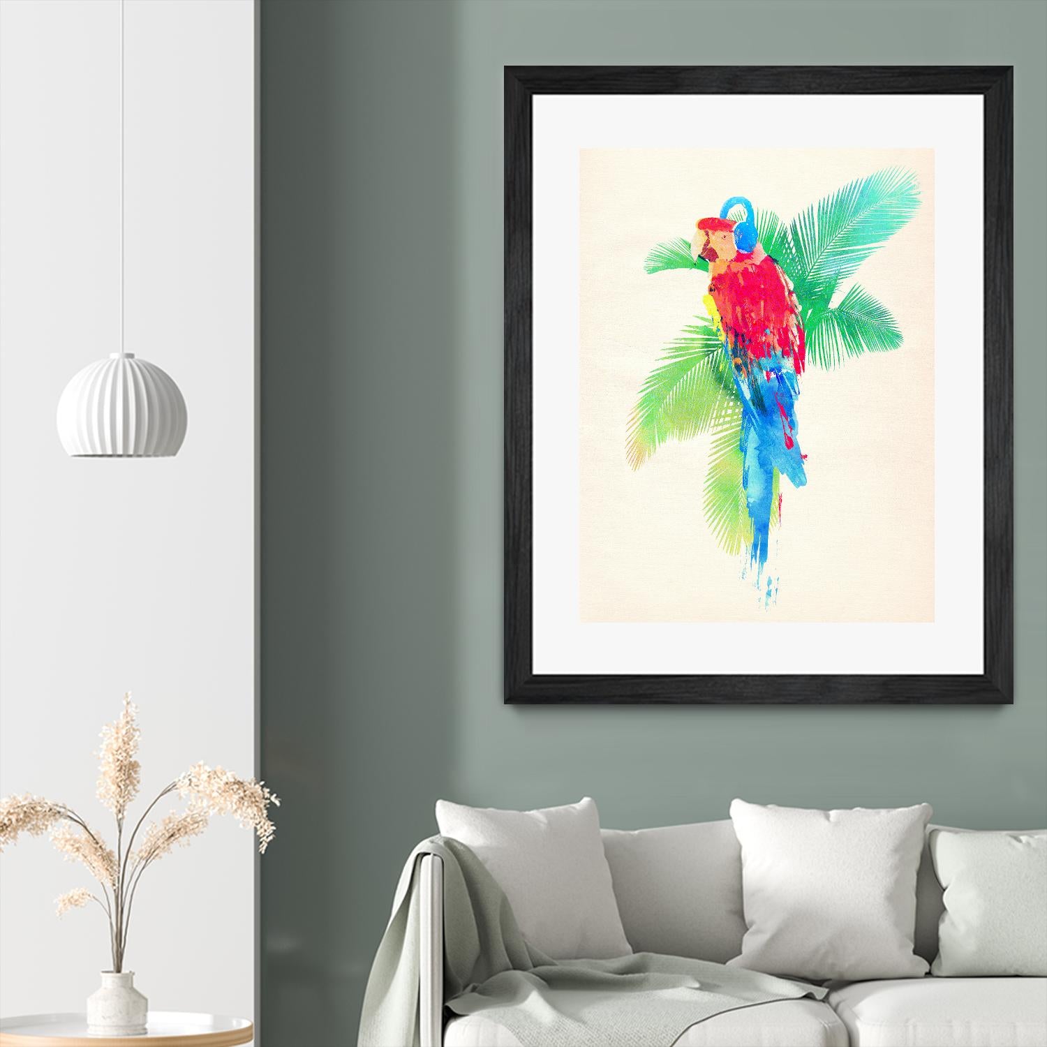 Tropical Party by Robert Farkas on GIANT ART - green animals