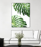 Double Philodendron (color) by Lexie Greer on GIANT ART - green botanical leaves