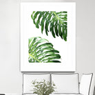 Double Philodendron (color) by Lexie Greer on GIANT ART - green botanical leaves