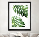Double Philodendron (color) by Lexie Greer on GIANT ART - green botanical leaves