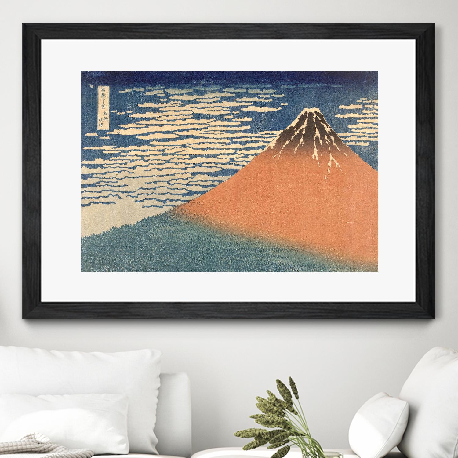 Fine Wind, Clear Morning (Gaifu Kaisei), 1832 by Katsushika Hokusai on GIANT ART - masters landscapes