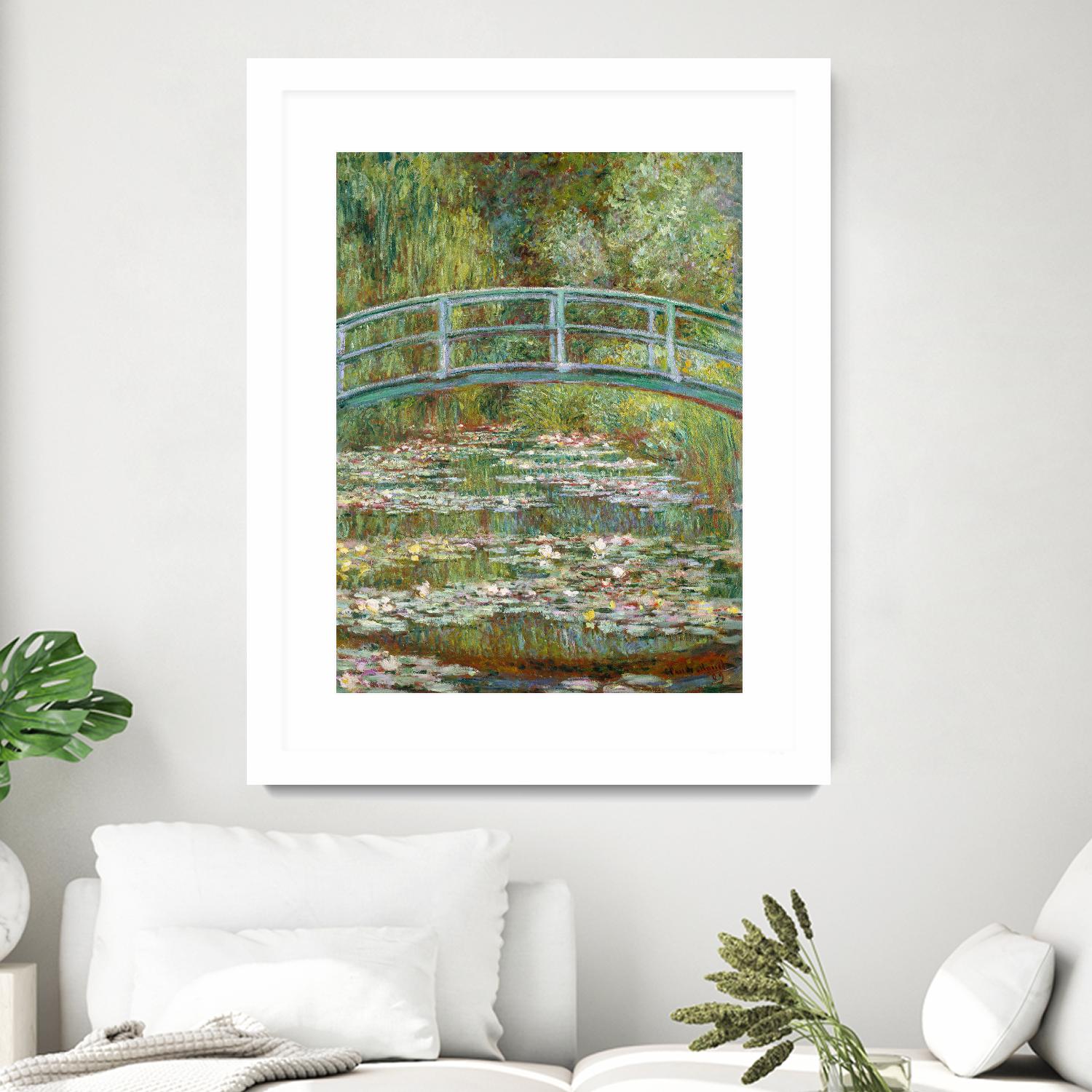 Bridge over a Pond of Water Lilies, 1899 by Claude Monet on GIANT ART - blue abstract