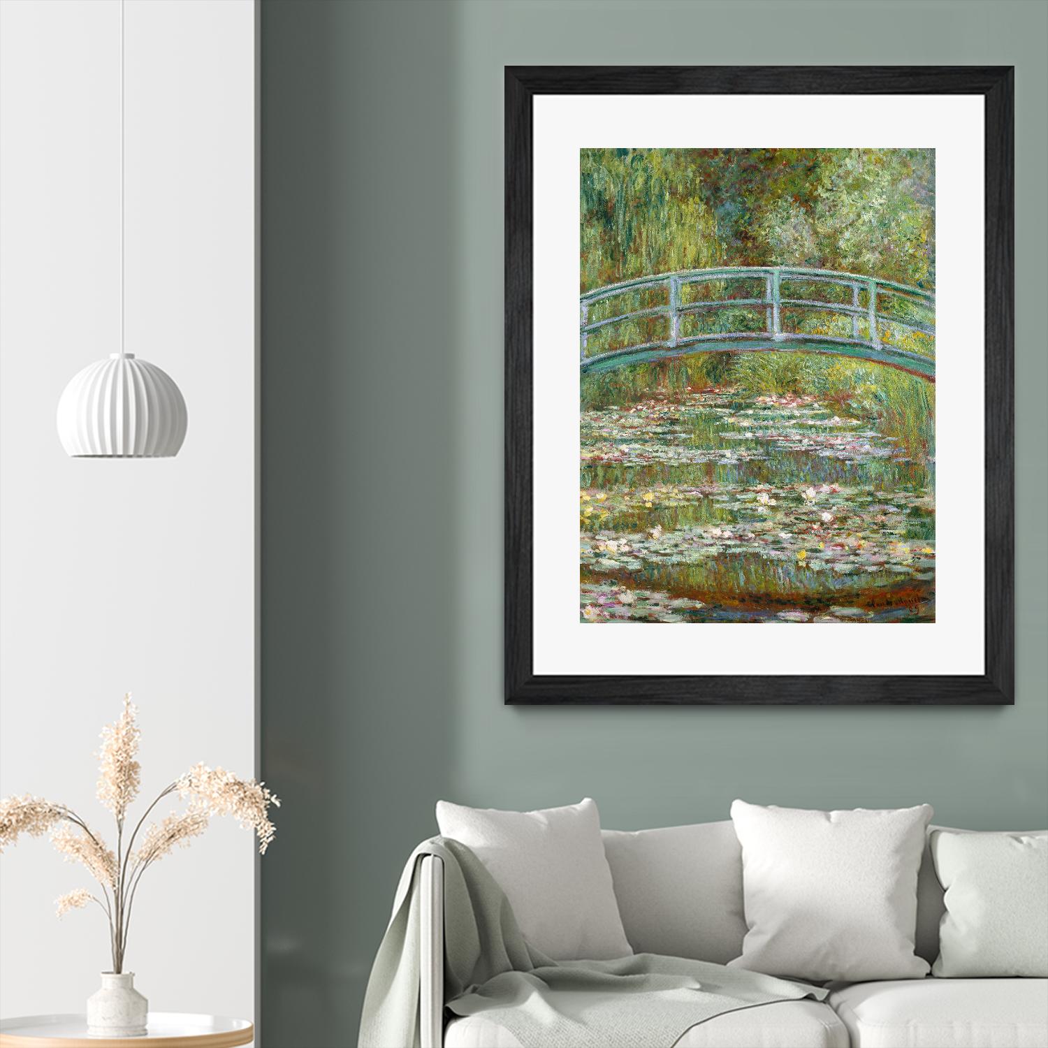 Bridge over a Pond of Water Lilies, 1899 by Claude Monet on GIANT ART - blue abstract