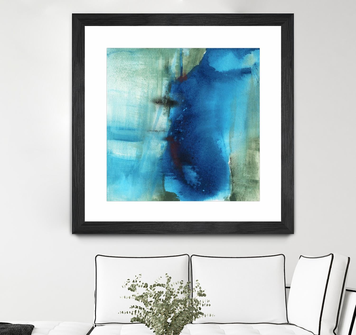Another World I by Michelle Oppenheimer on GIANT ART - turquoise abstract