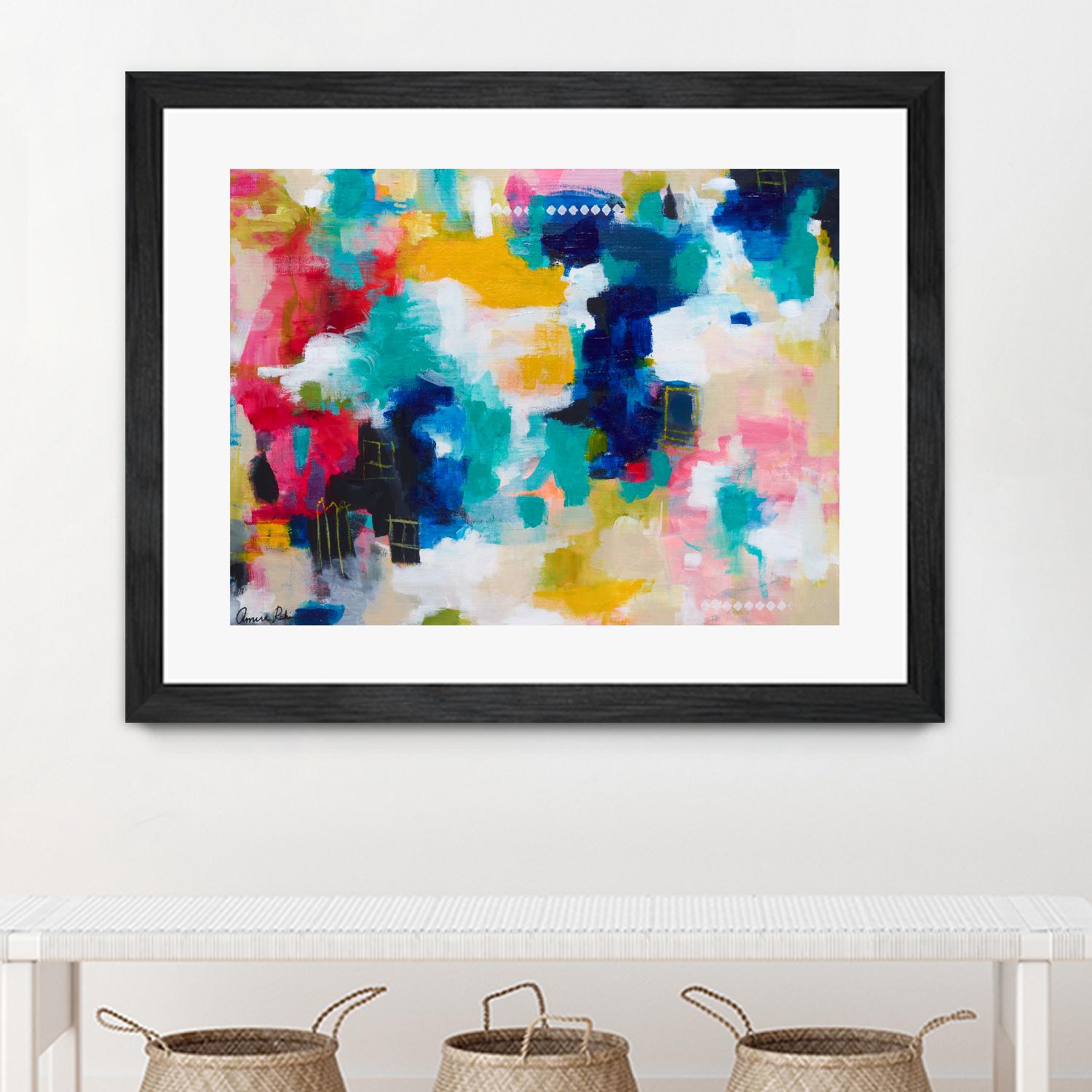 House with a Picket Fence by Amira Rahim on GIANT ART - pink abstract
