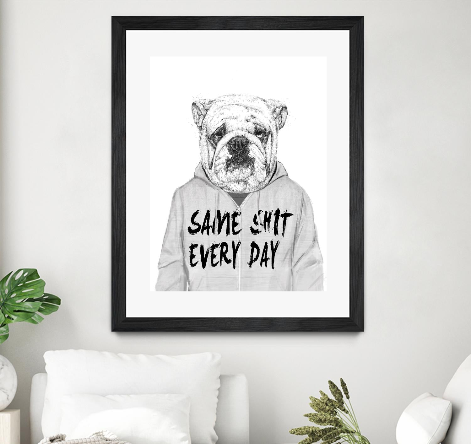 Same Shit Everyday by Balazs Solti on GIANT ART - multicolor urban/pop surrealism