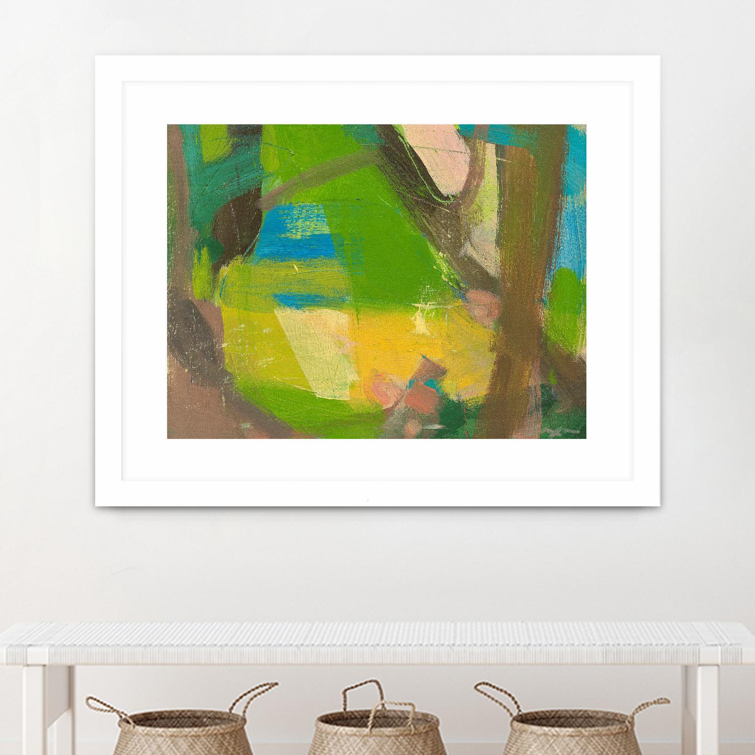 Lime Yellow Fragment 10 by Angela Saxon on GIANT ART - multicolor abstracts; contemporary