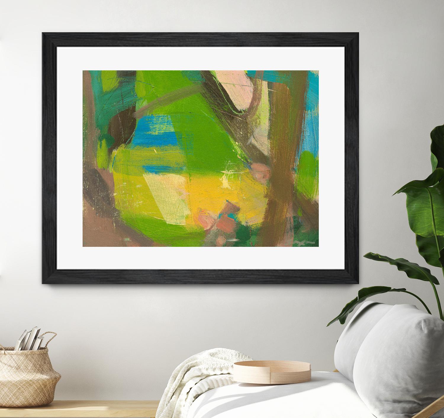Lime Yellow Fragment 10 by Angela Saxon on GIANT ART - multicolor abstracts; contemporary