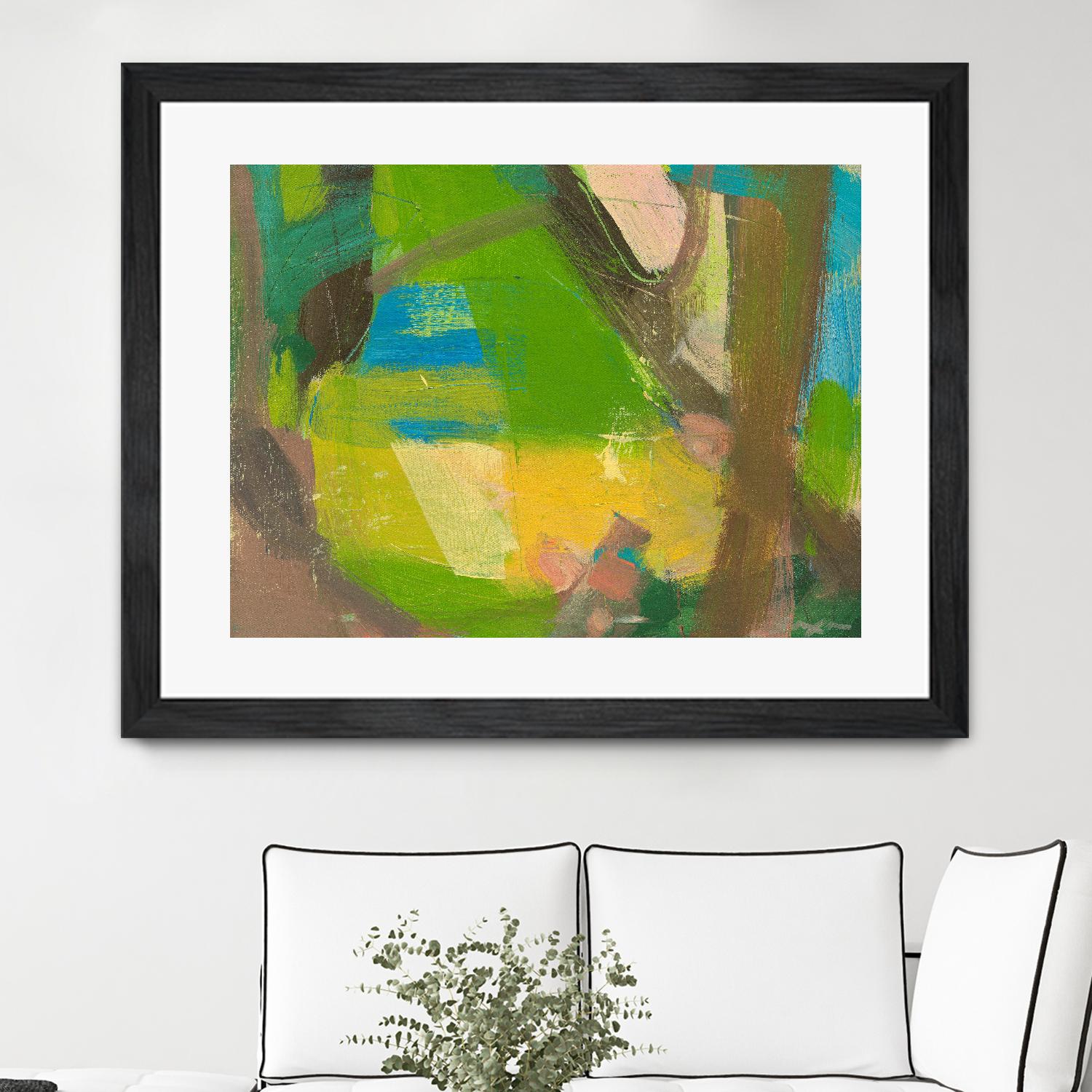 Lime Yellow Fragment 10 by Angela Saxon on GIANT ART - multicolor abstracts; contemporary