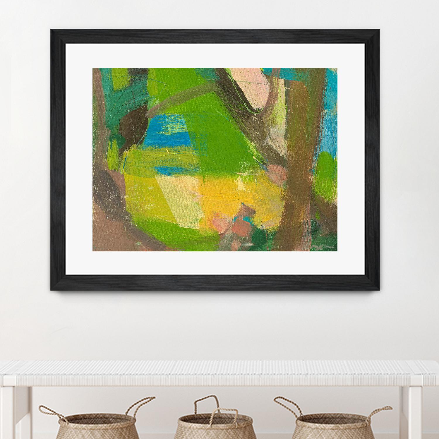 Lime Yellow Fragment 10 by Angela Saxon on GIANT ART - multicolor abstracts; contemporary