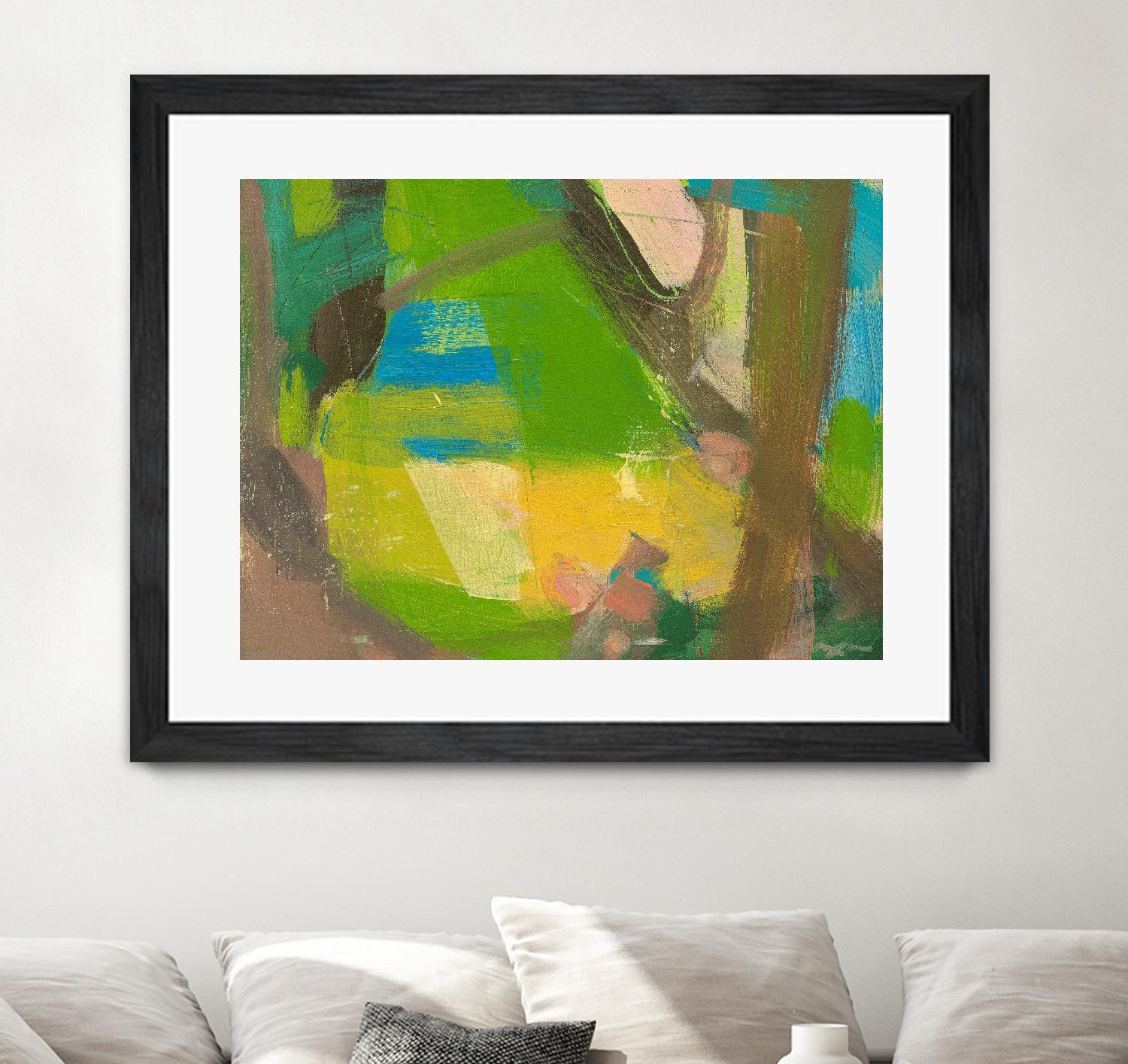 Lime Yellow Fragment 10 by Angela Saxon on GIANT ART - multicolor abstracts; contemporary