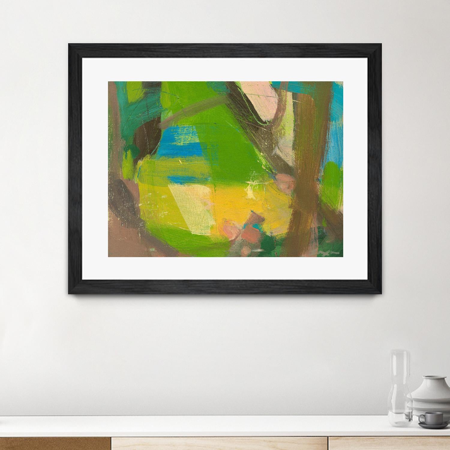 Lime Yellow Fragment 10 by Angela Saxon on GIANT ART - multicolor abstracts; contemporary