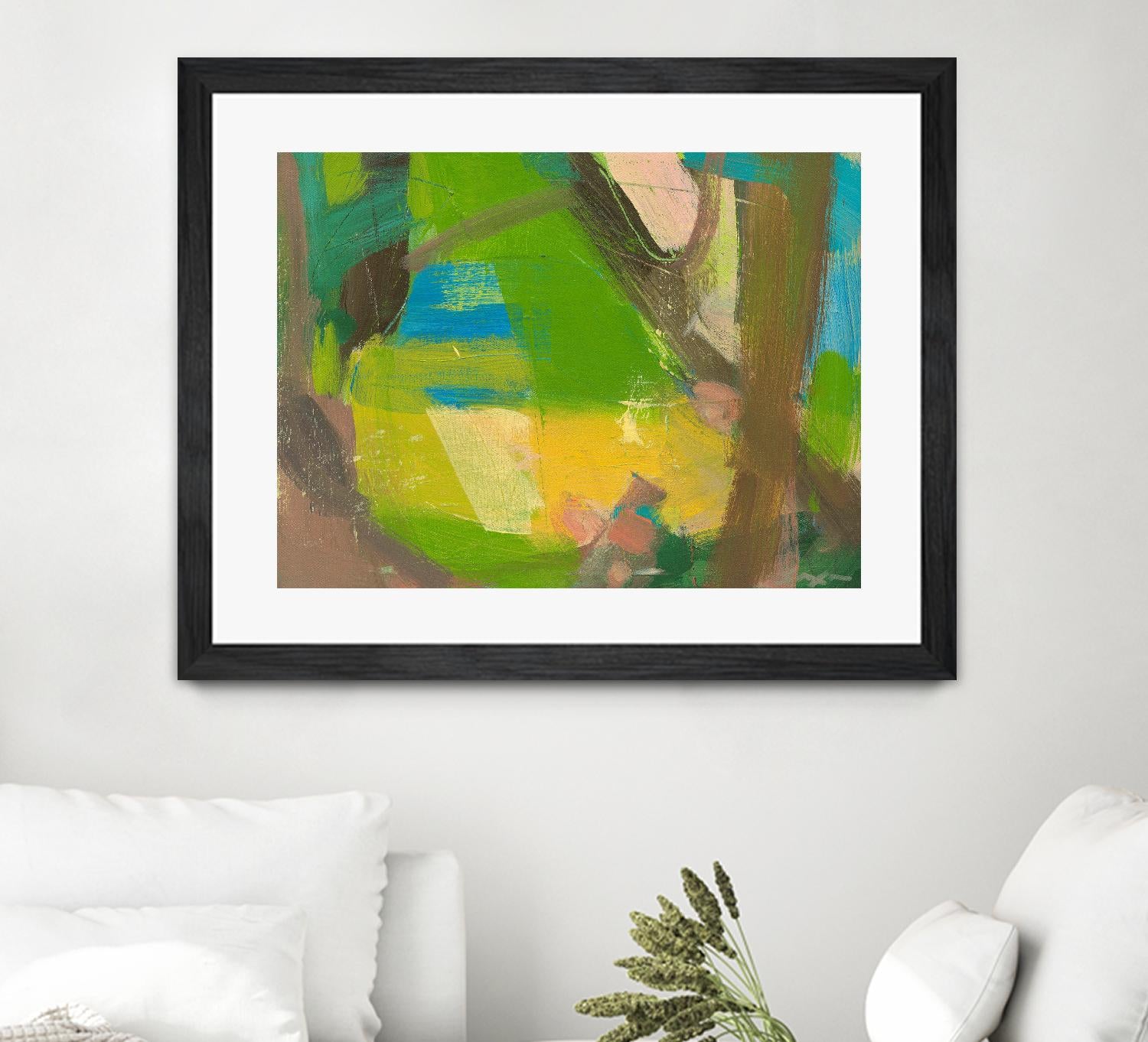 Lime Yellow Fragment 10 by Angela Saxon on GIANT ART - multicolor abstracts; contemporary
