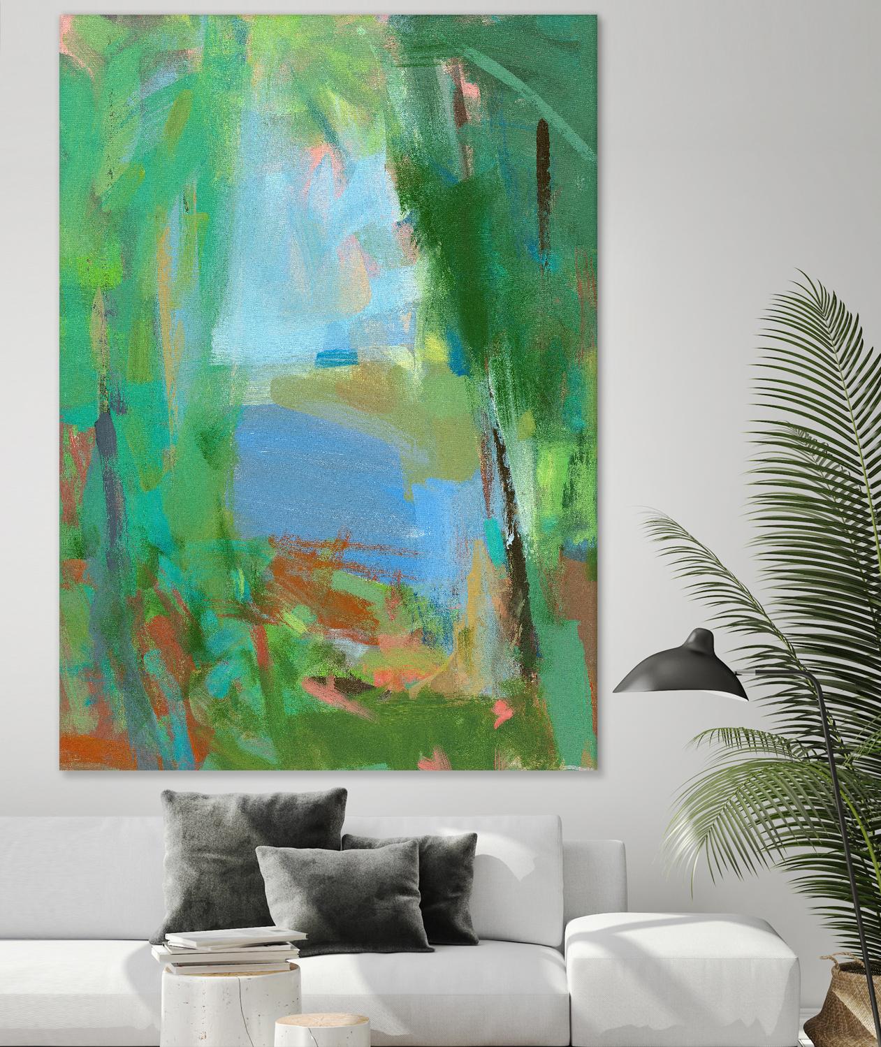 Summer Swim by Angela Saxon on GIANT ART - multicolor coastal; landscapes; contemporary; abstracts