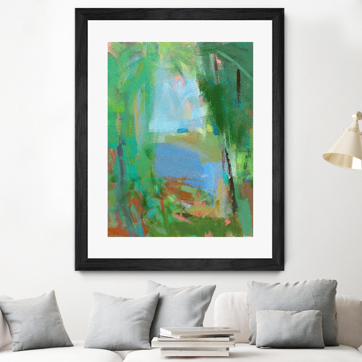 Summer Swim by Angela Saxon on GIANT ART - multicolor coastal; landscapes; contemporary; abstracts