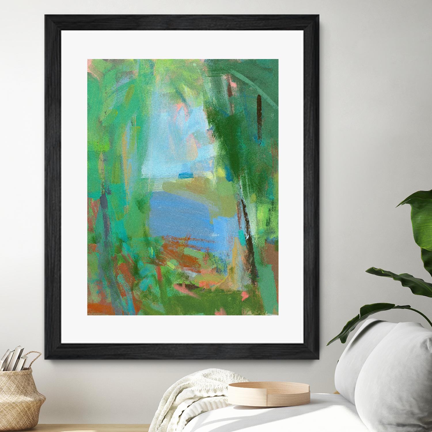 Summer Swim by Angela Saxon on GIANT ART - multicolor coastal; landscapes; contemporary; abstracts