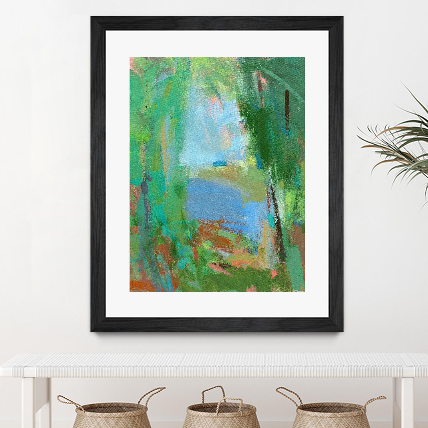 Summer Swim by Angela Saxon on GIANT ART - multicolor coastal; landscapes; contemporary; abstracts