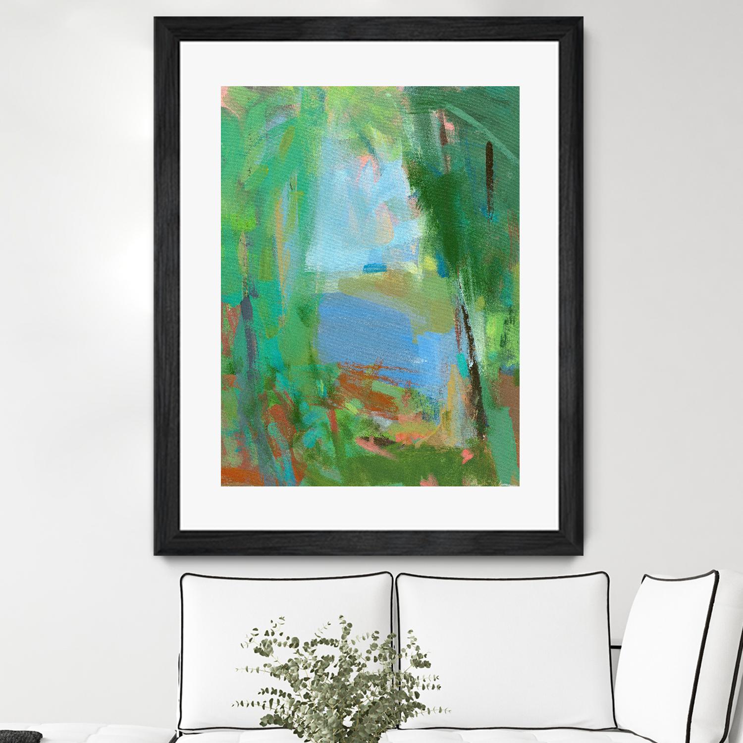 Summer Swim by Angela Saxon on GIANT ART - multicolor coastal; landscapes; contemporary; abstracts
